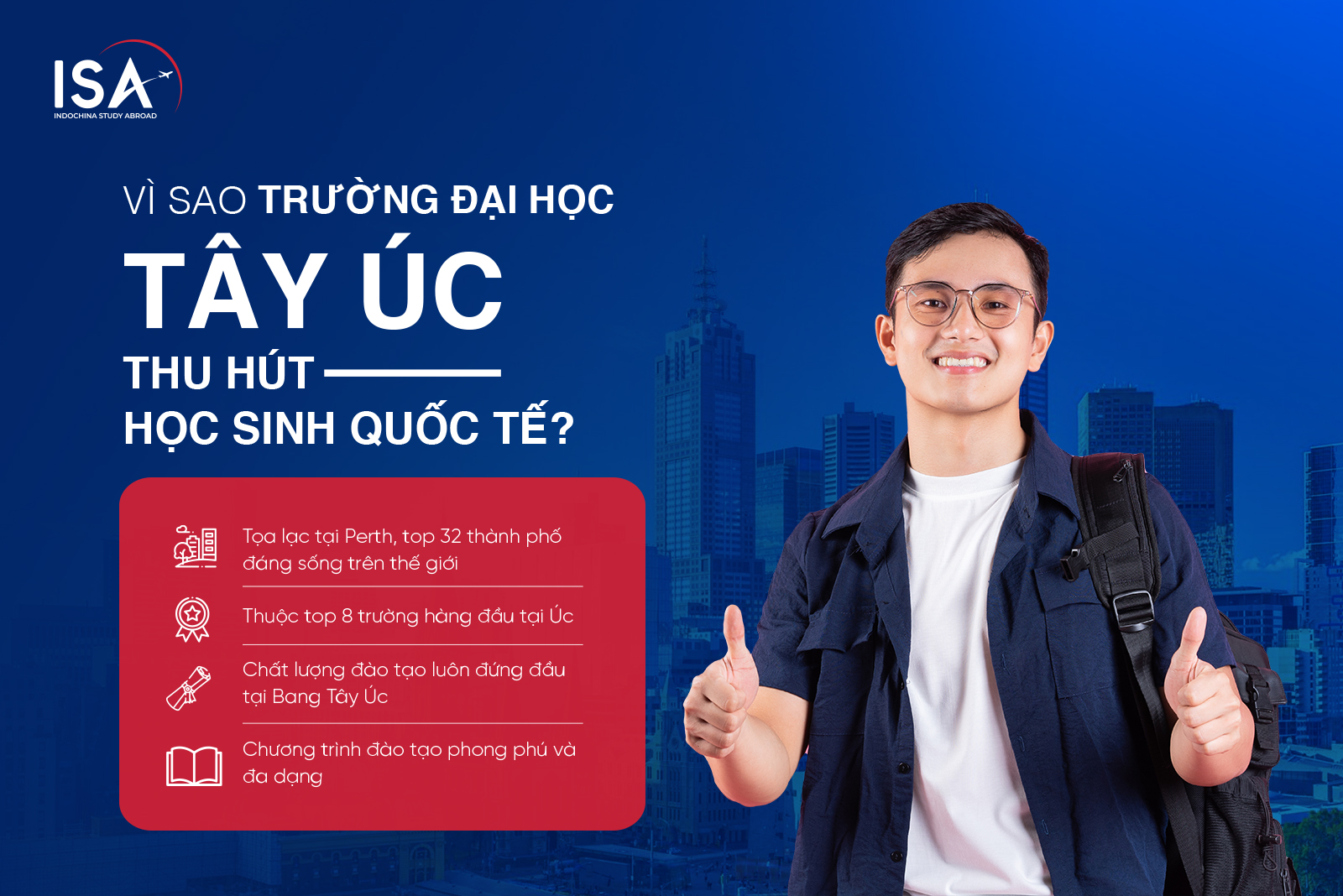 Vì sao trường Đại học Tây Úc thu hút học sinh quốc tế?