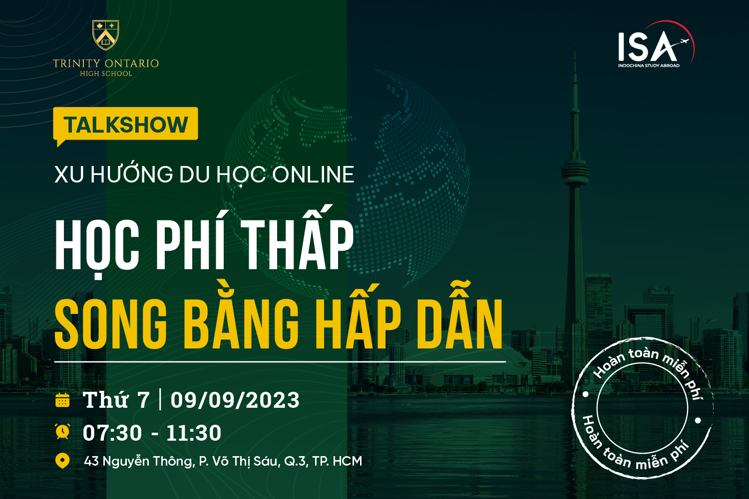 Khám phá Trinity Ontario High School (TOHS) qua sự kiện “Xu hướng du học online: Học phí thấp – Song bằng hấp dẫn”